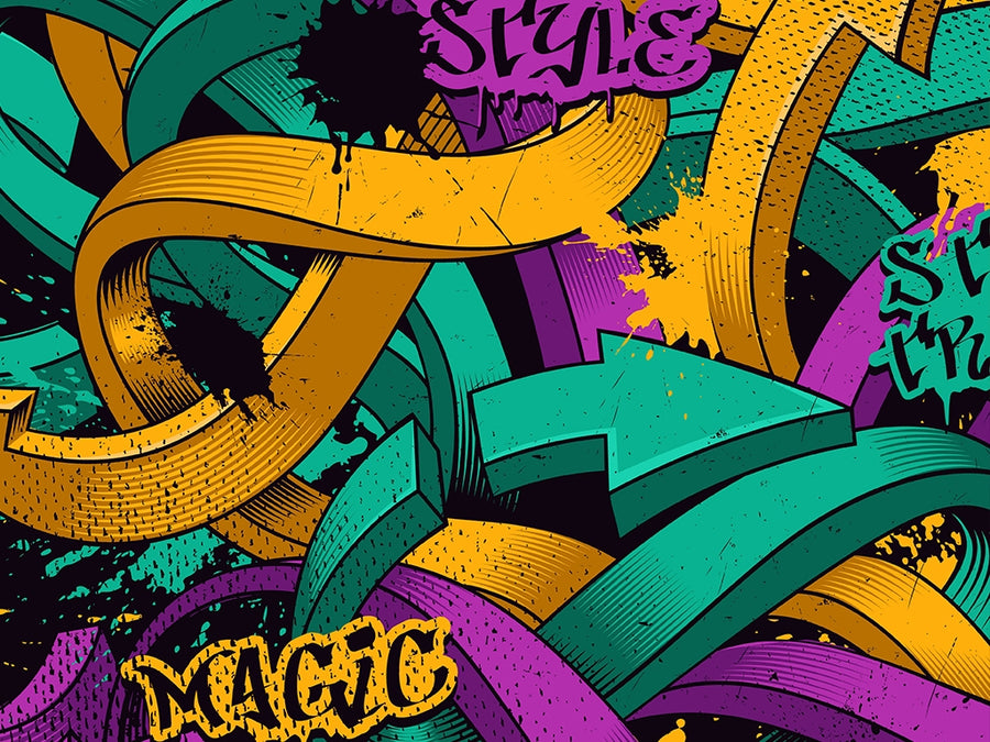 Large Burner Graffiti Vinyl Wrap Pattern~Rwraps Series 914 Digitally Printed Vinyl Wrap~0