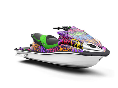 Large Columns Graffiti Jet Ski Vinyl Customized Wrap