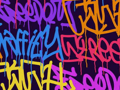 Large Columns Graffiti Vinyl Wrap Pattern~Rwraps Series 914 Digitally Printed Vinyl Wrap~0