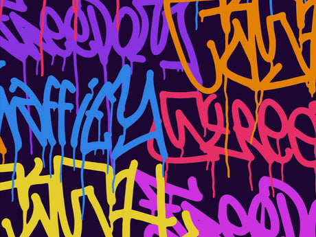 Large Columns Graffiti Vinyl Wrap Pattern~Rwraps Series 914 Digitally Printed Vinyl Wrap~0