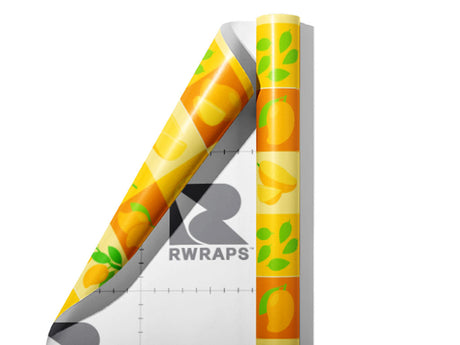 Large Earlygold Fruit Wrap Film Sheets~Rwraps Series 914 Large Earlygold Fruit Scrolled Sheet~3