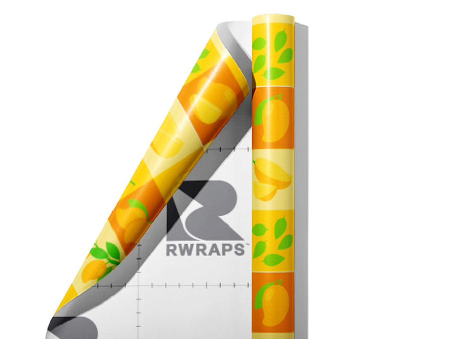 Large Earlygold Fruit Wrap Film Sheets~Rwraps Series 914 Large Earlygold Fruit Scrolled Sheet~3