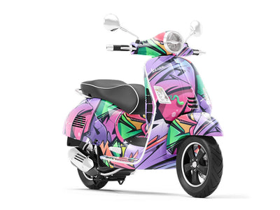 Large Twisted Sister Graffiti Vespa Scooter Wrap Film