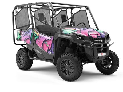 Large Twisted Sister Graffiti Utility Vehicle Vinyl Wrap