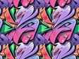 Large Twisted Sister Graffiti Vinyl Wrap Pattern~Rwraps Series 914 Digitally Printed Vinyl Wrap~0