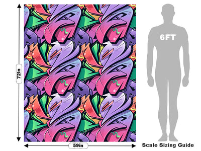 Large Twisted Sister Graffiti Vehicle Wrap Scale~Rwraps Series 914 Large Twisted Sister Graffiti Measurements~1