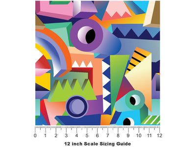 Later Alligator Mosaic Vinyl Film Pattern Size 12 inch Scale~Rwraps Later Alligator Mosaic Sizing Chart~2