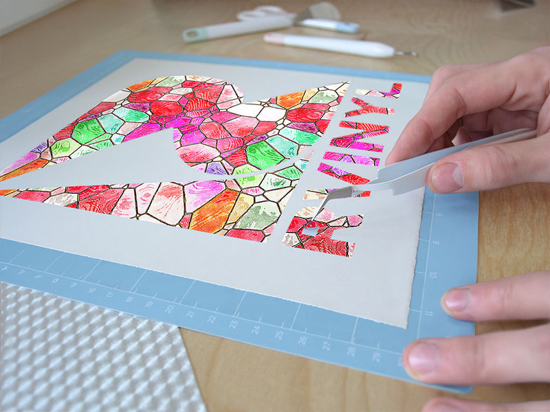 lava floor mosaic Easy Weed Craft Vinyl