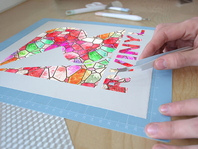 lava floor mosaic Easy Weed Craft Vinyl