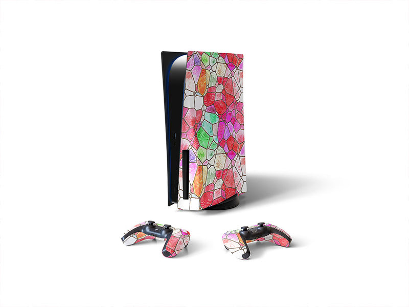lava floor mosaic Sony PS5 DIY Skin
