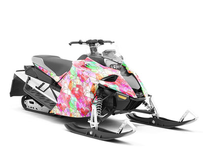 Lava Floor Mosaic Custom Wrapped Snowmobile