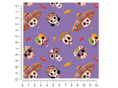lavender calaveras day of the dead 1ft x 1ft Craft Sheets