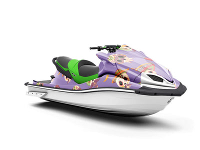 Lavender Calaveras Day of the Dead Jet Ski Vinyl Customized Wrap