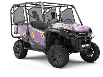 Lavender Calaveras Day of the Dead Utility Vehicle Vinyl Wrap