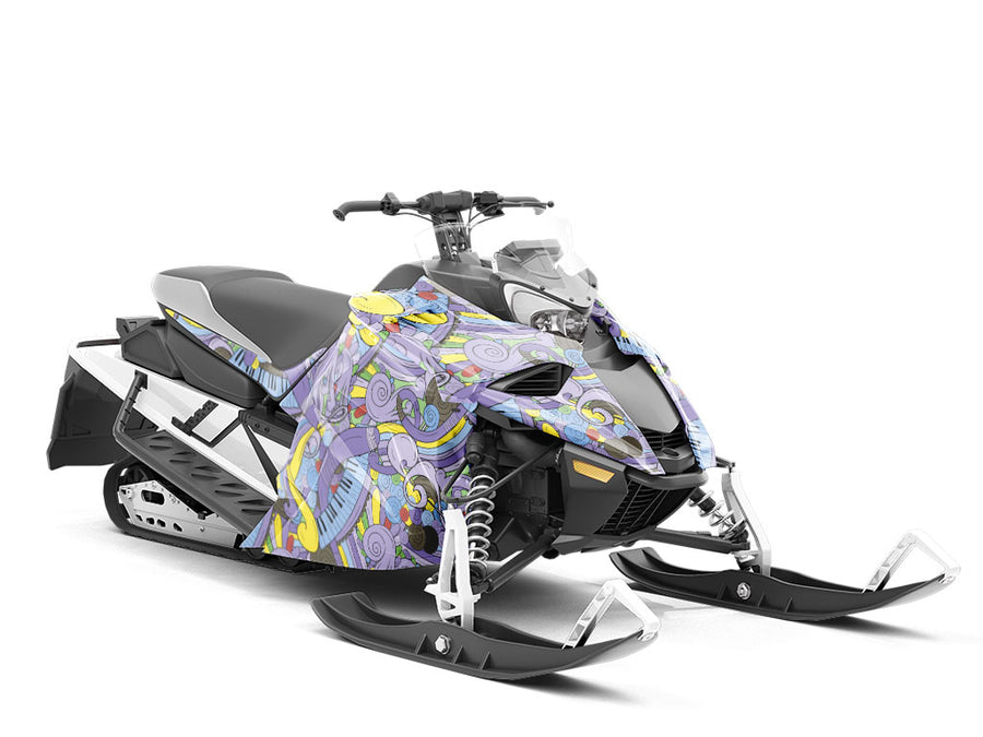 Lavender Chords Music Custom Wrapped Snowmobile