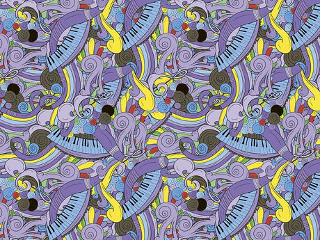 Lavender Chords Music Vinyl Wrap Pattern~Rwraps Series 914 Digitally Printed Vinyl Wrap~0
