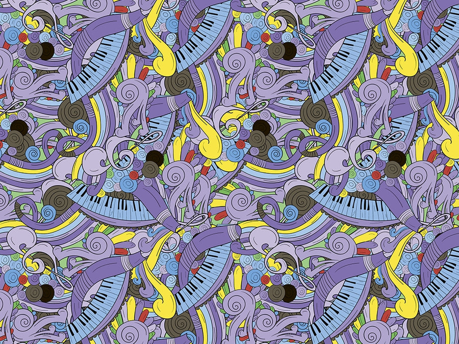 Lavender Chords Music Vinyl Wrap Pattern~Rwraps Series 914 Digitally Printed Vinyl Wrap~0
