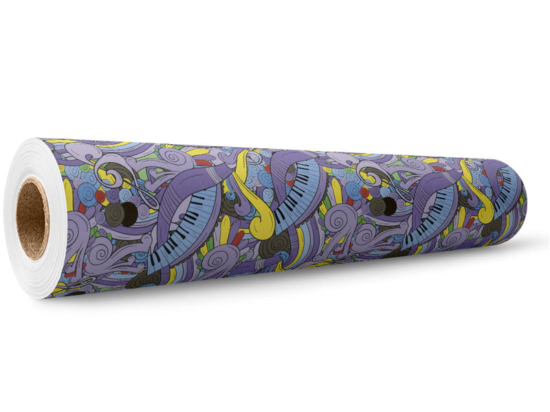 Lavender Chords Music Wrap Film Wholesale Roll~Rwraps Series 914 Digitally Printed Vinyl Roll~5