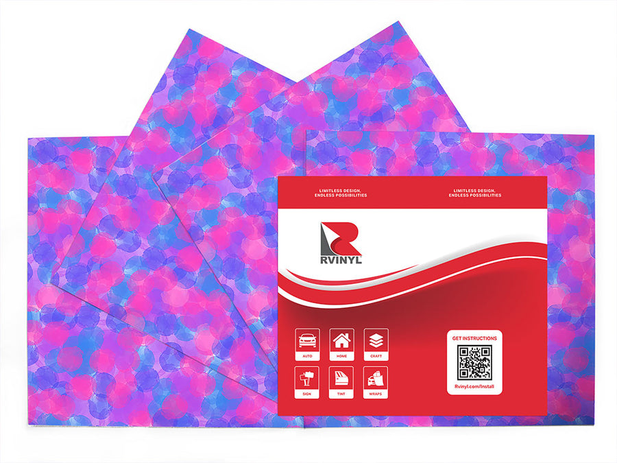 lavender dreams tie dye Craft Vinyl Sheet Pack