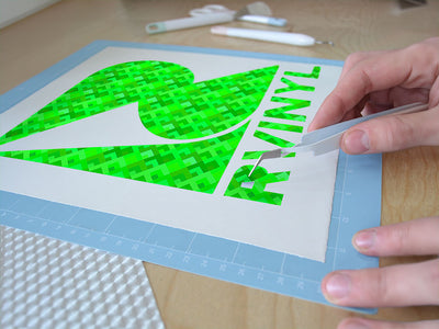 lawn mowing mosaic Easy Weed Craft Vinyl