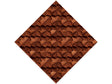 Layered Flowers Wooden Parquet Vinyl Wrap Pattern