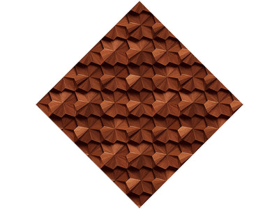 Layered Flowers Wooden Parquet Vinyl Wrap Pattern