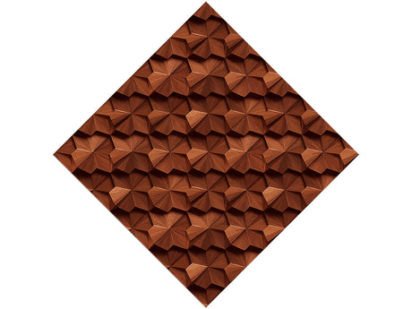 Layered Flowers Wooden Parquet Vinyl Wrap Pattern
