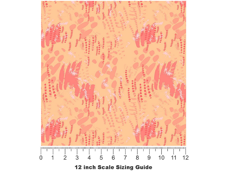 Lazy Afternoon Abstract Vinyl Film Pattern Size 12 inch Scale~Rwraps Lazy Afternoon Abstract Sizing Chart~2