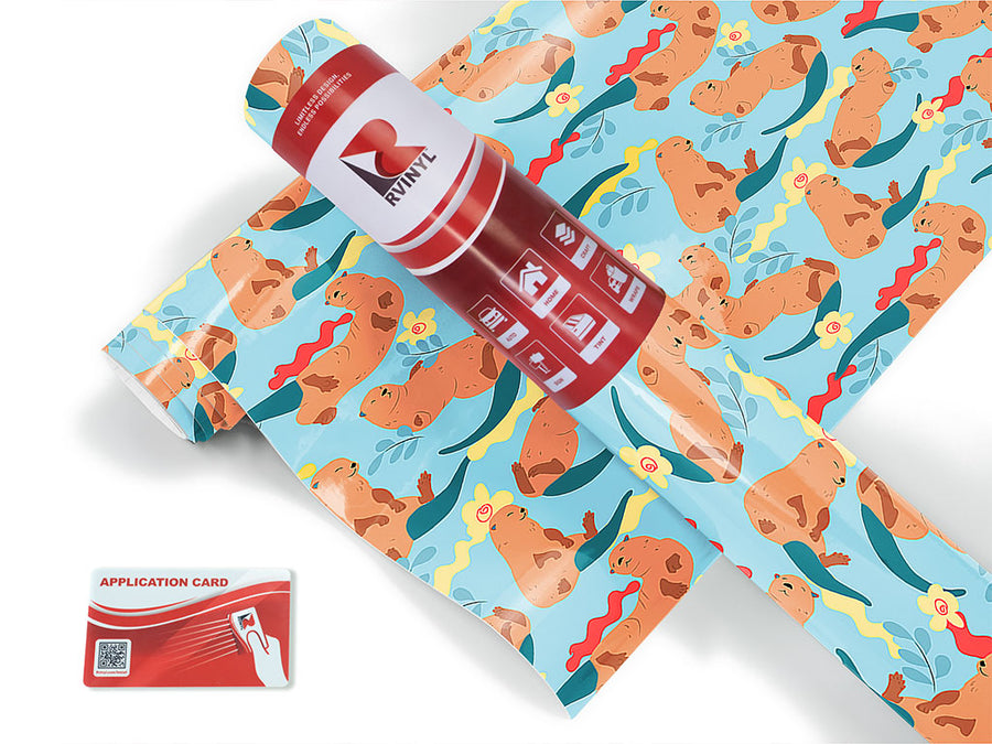 lazy otters salt water Craft Vinyl Roll