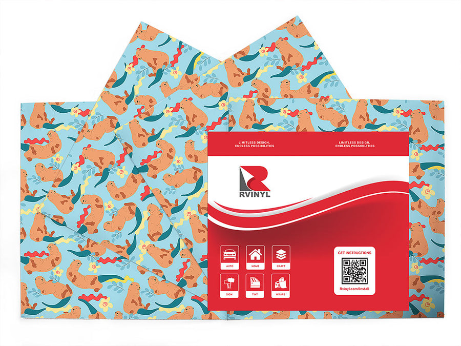 lazy otters salt water Craft Vinyl Sheet Pack