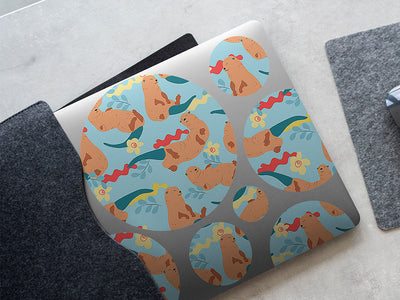 lazy otters salt water DIY Laptop Stickers