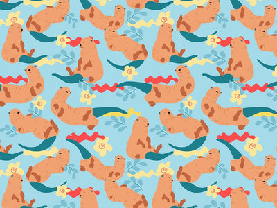 Lazy Otters Marine Life Vinyl Wrap Pattern~Rwraps Series 914 Digitally Printed Vinyl Wrap~0