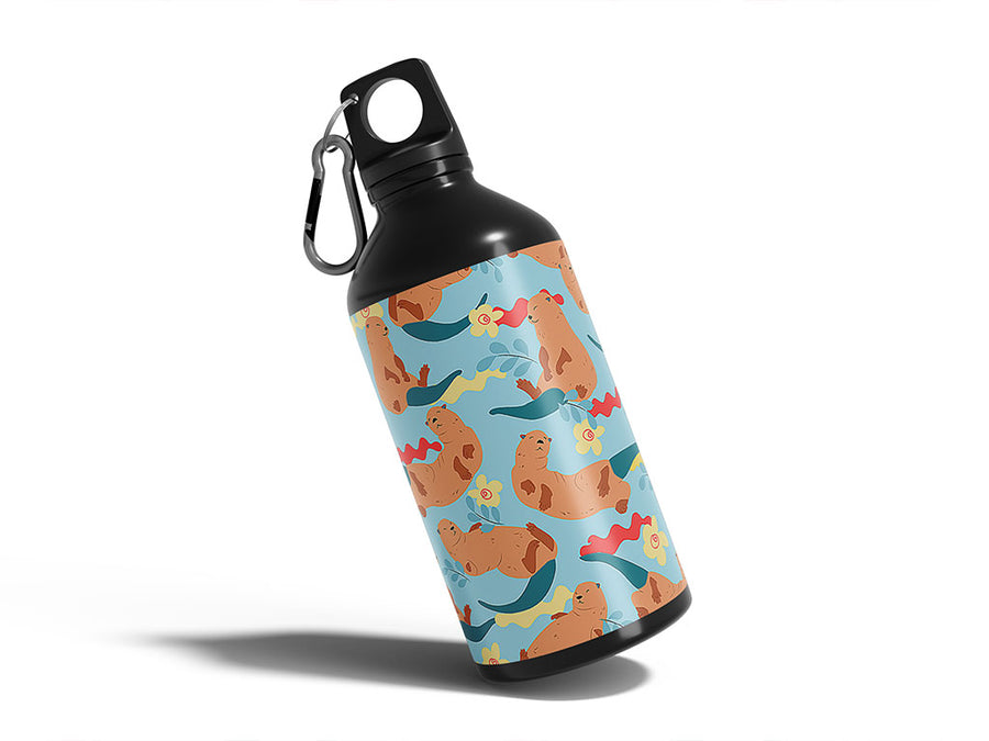 lazy otters salt water Water Bottle DIY Stickers