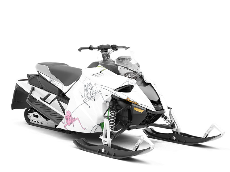 Leaping Pastels Bug Custom Wrapped Snowmobile