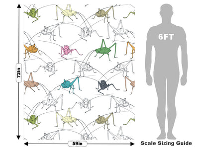 Leaping Pastels Bug Vehicle Wrap Scale~Rwraps Series 914 Leaping Pastels Bug Measurements~1