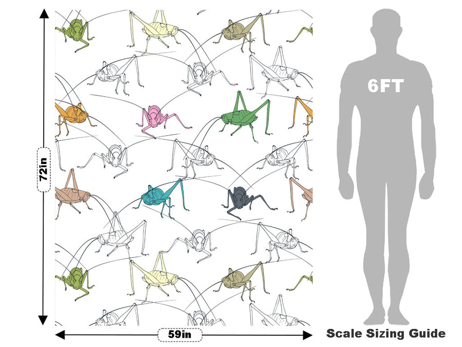 Leaping Pastels Bug Vehicle Wrap Scale~Rwraps Series 914 Leaping Pastels Bug Measurements~1