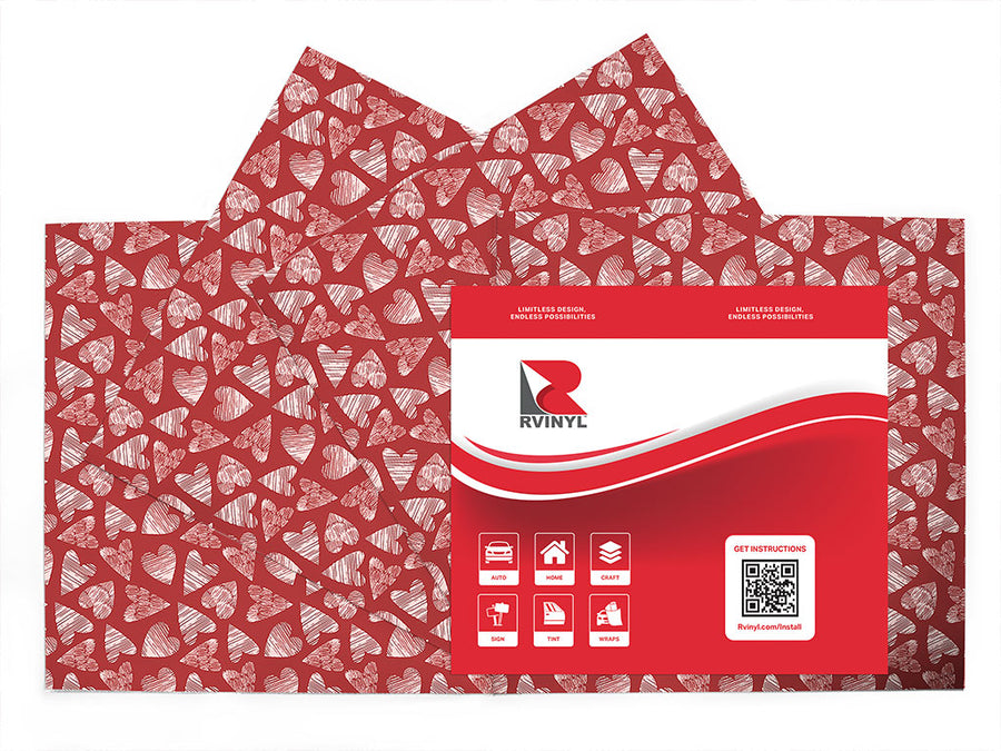 left breathless heart Craft Vinyl Sheet Pack