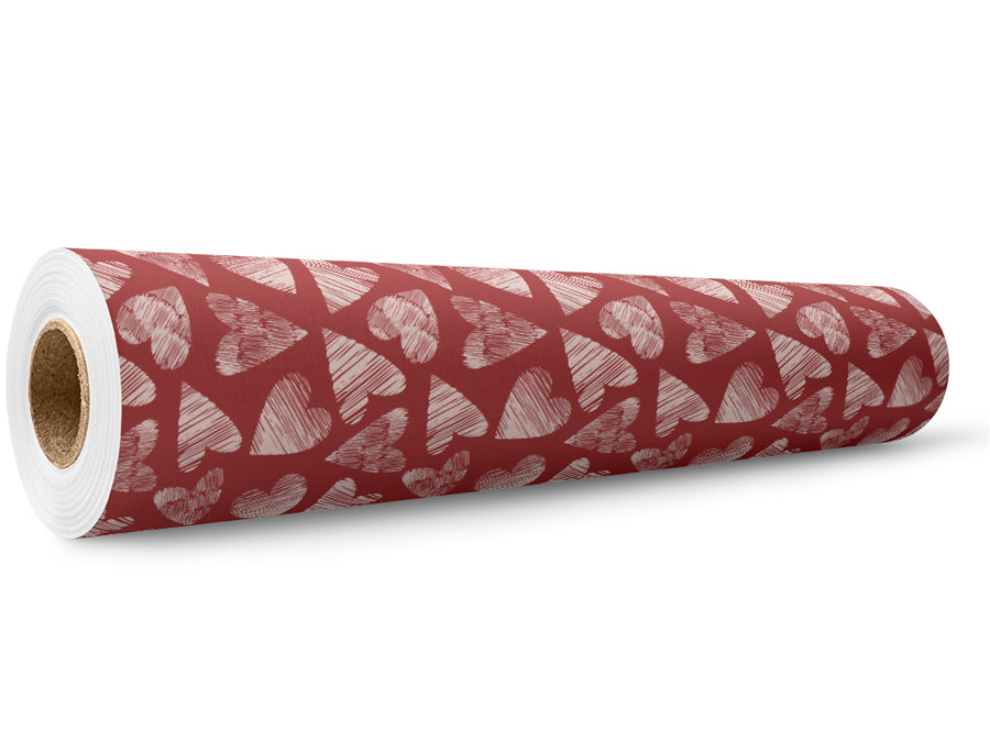 Left Breathless Heart Wrap Film Wholesale Roll~Rwraps Series 914 Digitally Printed Vinyl Roll~5