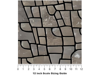 Leftover Slabs Cobblestone Vinyl Film Pattern Size 12 inch Scale~Rwraps Leftover Slabs Cobblestone Sizing Chart~3