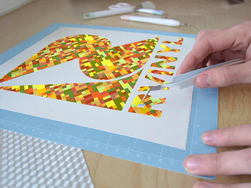 lemon curry mosaic Easy Weed Craft Vinyl