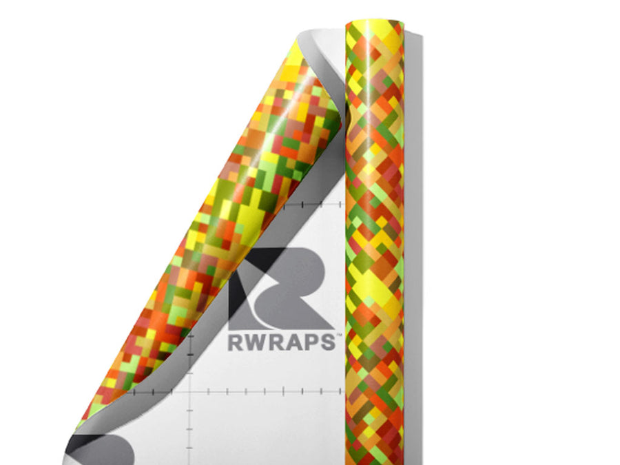 Lemon Curry Mosaic Wrap Film Sheets~Rwraps Series 914 Lemon Curry Mosaic Scrolled Sheet~3