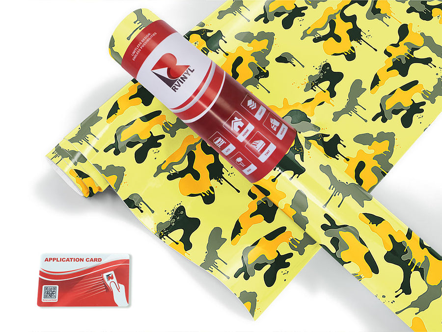 lemon graffiti camouflage Craft Vinyl Roll