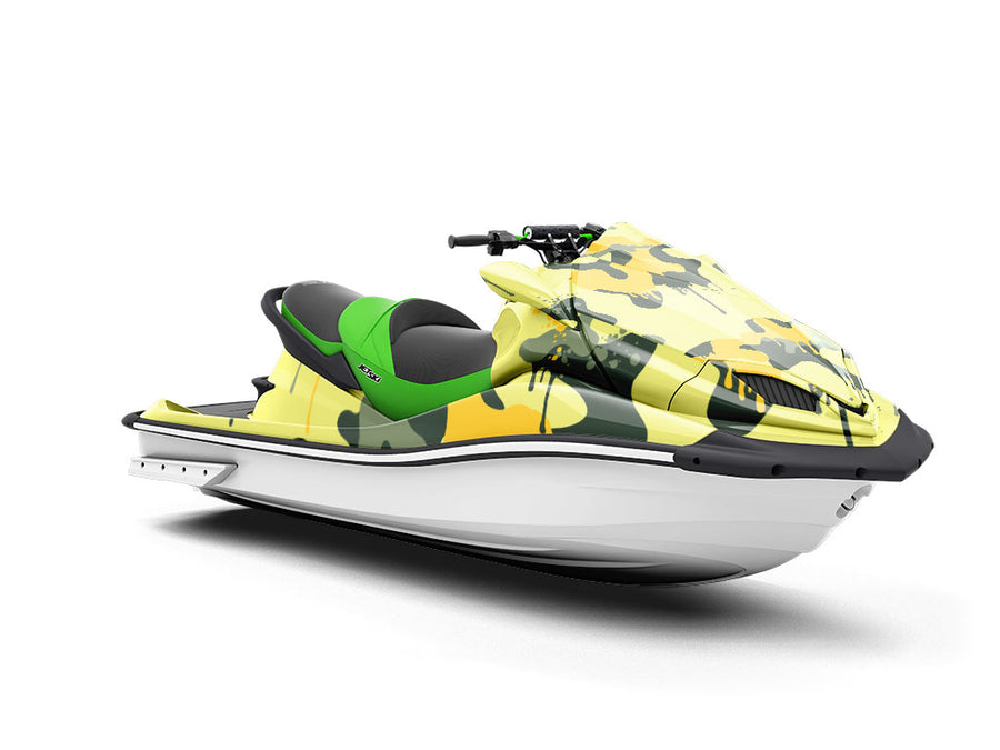 Lemon Graffiti Camouflage Jet Ski Vinyl Customized Wrap