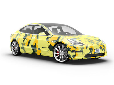 Lemon Graffiti Camouflage Vehicle Vinyl Wrap