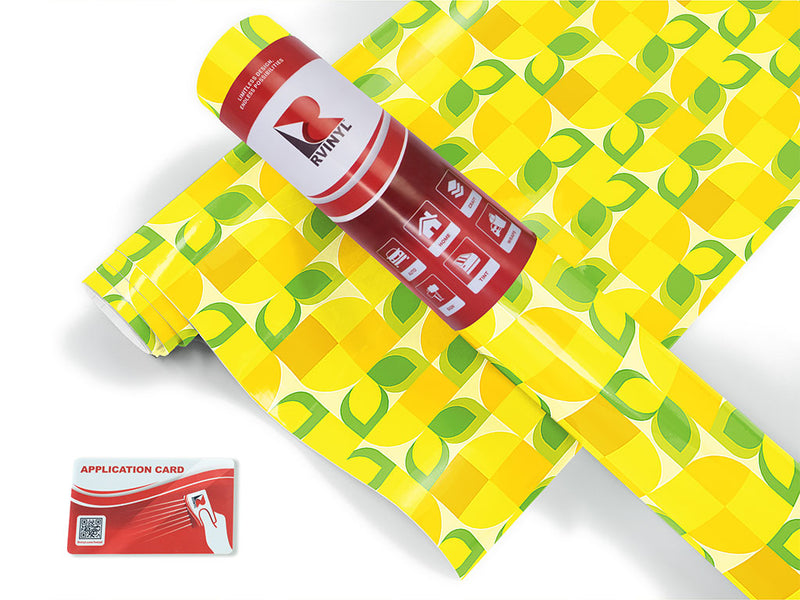 lemon mosaic fruit Craft Vinyl Roll