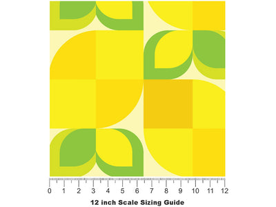 Lemon Mosaic Fruit Vinyl Film Pattern Size 12 inch Scale~Rwraps Lemon Mosaic Fruit Sizing Chart~2