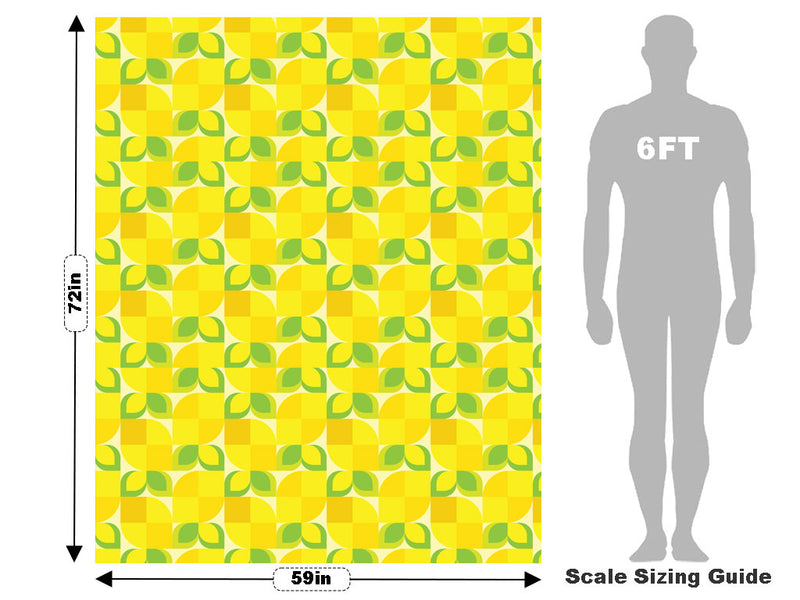 Lemon Mosaic Fruit Vehicle Wrap Scale~Rwraps Series 914 Lemon Mosaic Fruit Measurements~1