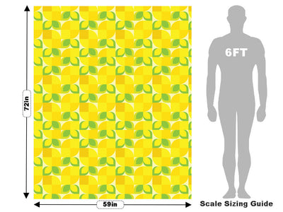 Lemon Mosaic Fruit Vehicle Wrap Scale~Rwraps Series 914 Lemon Mosaic Fruit Measurements~1