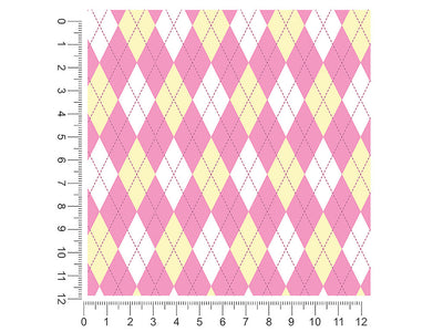 lemonade bubblegum argyle 1ft x 1ft Craft Sheets