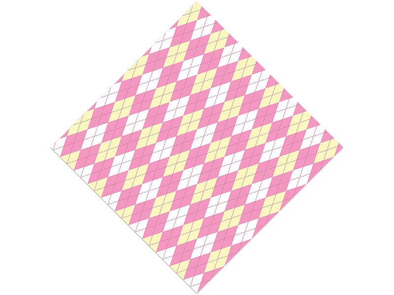 Lemonade Bubblegum Argyle Vinyl Wrap Pattern